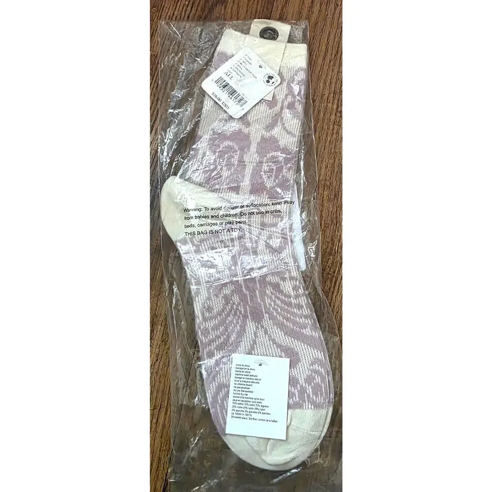 NEW Free People Blush Frost Socks in Butterfly Pink